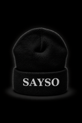 SAYSO Beanie — Unisex in black
