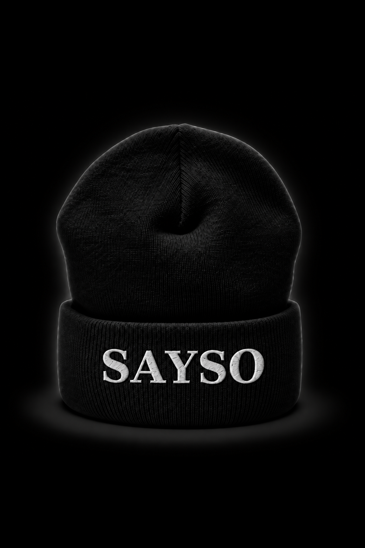 SAYSO Beanie — Unisex in black