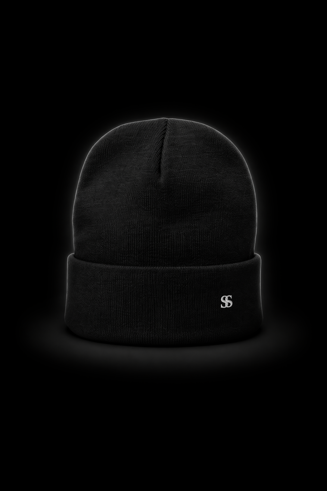 SAYSO Logo Beanie — Unisex in black with embroidered SS logo