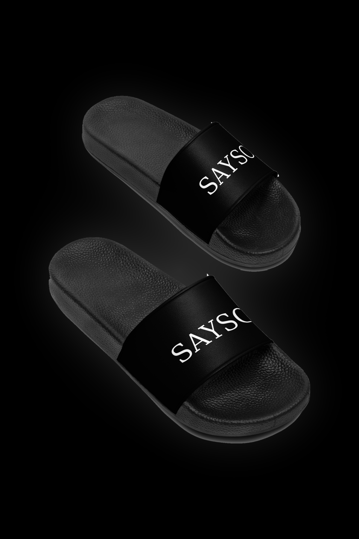 SAYSO Bold slides in black with white SAYSO wordmark